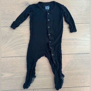 Kickee pants footies, size 0-3, color black